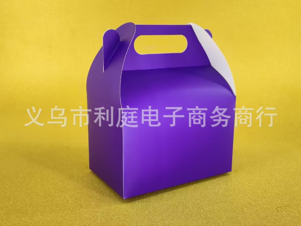 现货白卡礼物盒牛角盒蛋糕盒生日包装盒纯色礼物盒