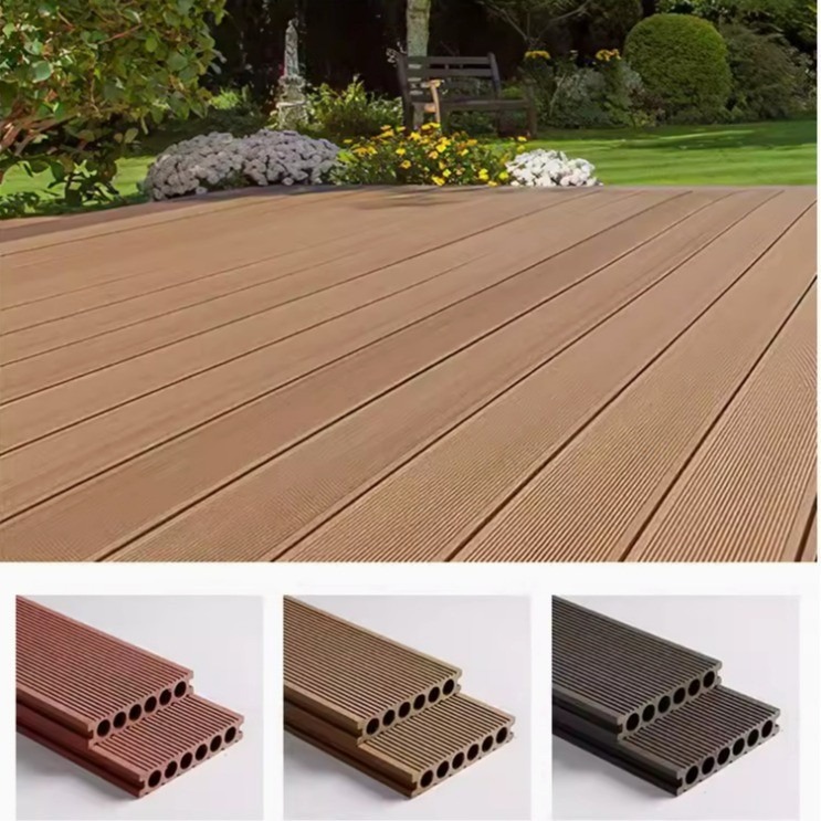 Suelos de plástico imitación madera para exteriores, para patios de villas, autoinstalables, resistentes a la humedad, antideslizantes, con acabado de grano de madera, para uso en exteriores. image 3