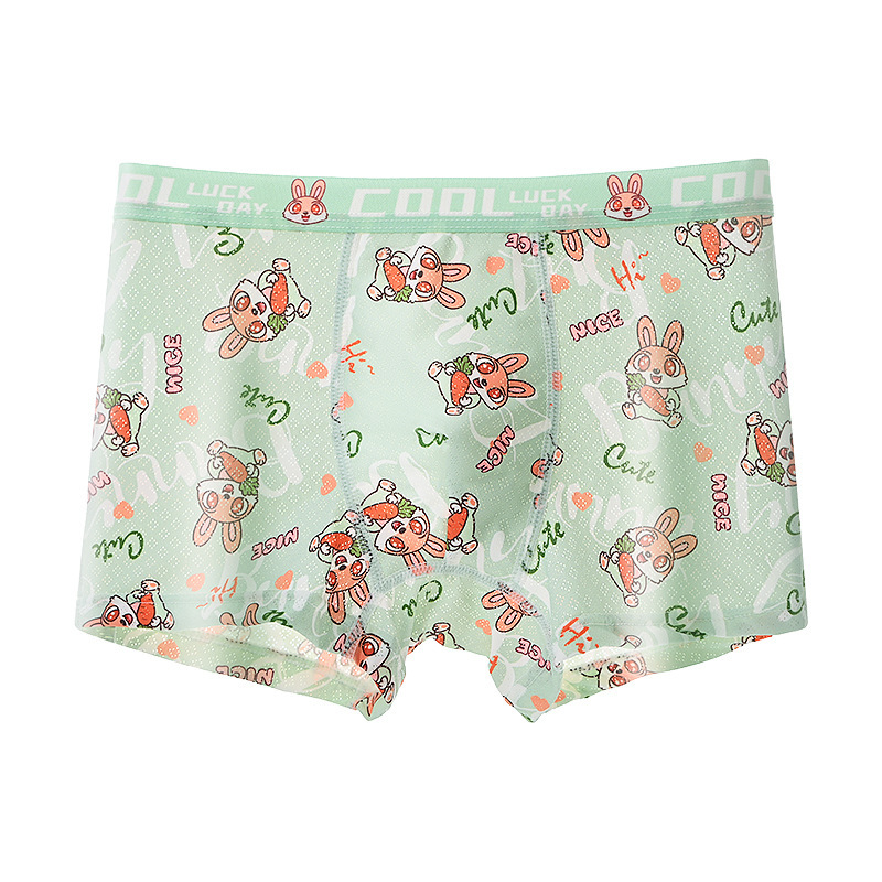 Verano helado no seco de hielo delgado de cuatro esquinas pantalones cortos de ángulo plano para niños transpirables lindos dibujos animados impresión