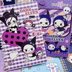 暗黑小可愛A5線圈本好看的本子高顏值大耳狗筆記本學生作業本批發