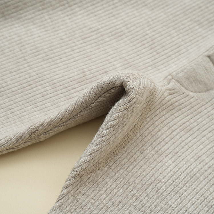 Quần len cashmere nam lưng cao dày ấm — Màu xám đậm của nam giới chi tiết 15