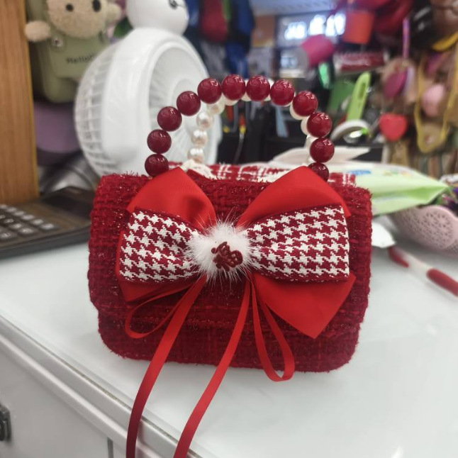 2024 niños Año Nuevo bolso de Año Nuevo niñas bolso de Año Nuevo rojo princesa Aisha bolso de mano de horno oblicuo mochila de niñas