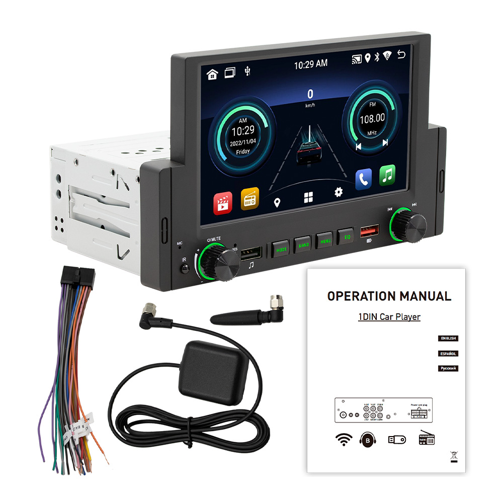 Transfronterizo de 6,2 pulgadas pantalla grande control central navegación Android inalámbrica carplay reproductor Bluetooth para automóviles