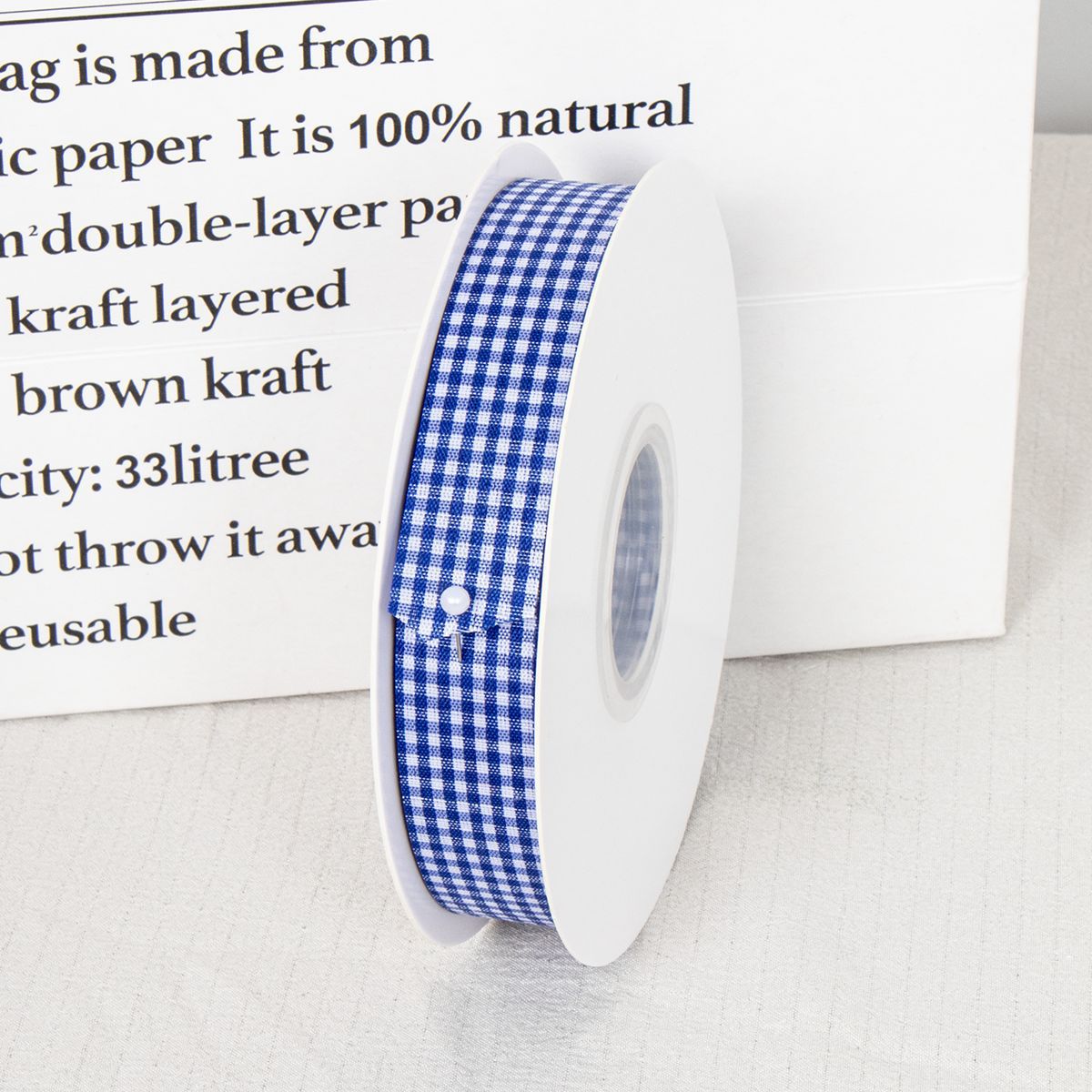 Doble cara cuadrícula cinta horneado embalaje cinta DIY adornos de cabello hechos a mano flores correa ramo correa material de decoración