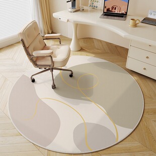 French Style Light Luxury Round Carpet Household Bedroom Bedside Blanket Living Room Coffee Table Floor Mat Study Room Turning Chair Mat Non-Slip Foot Mat