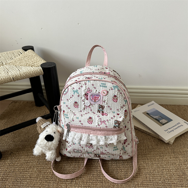 Mochila encantadora de moda coreana de mujer, alto valor de la cara, mochila de viaje diario, mochila universitaria universal.