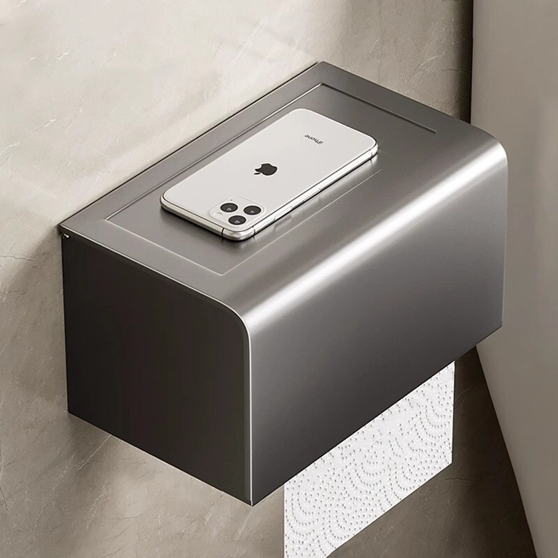 Bathroom Toilet Paper Box Waterproof Wall Hanging Toilet Toilet Roll Paper Holder Paper Towel Paper Toilet Paper Storage Rack Punch-Free
