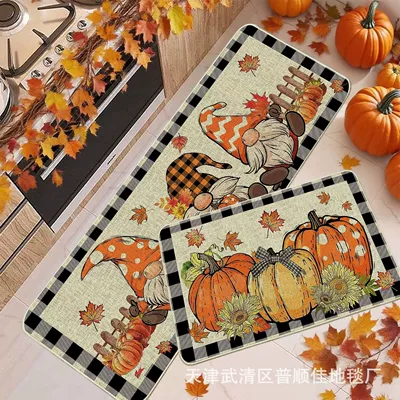 Avtomobil döşəmə paspasları: Mat Thanksgiving Fall Harvest - kqs03-40cm60cm
