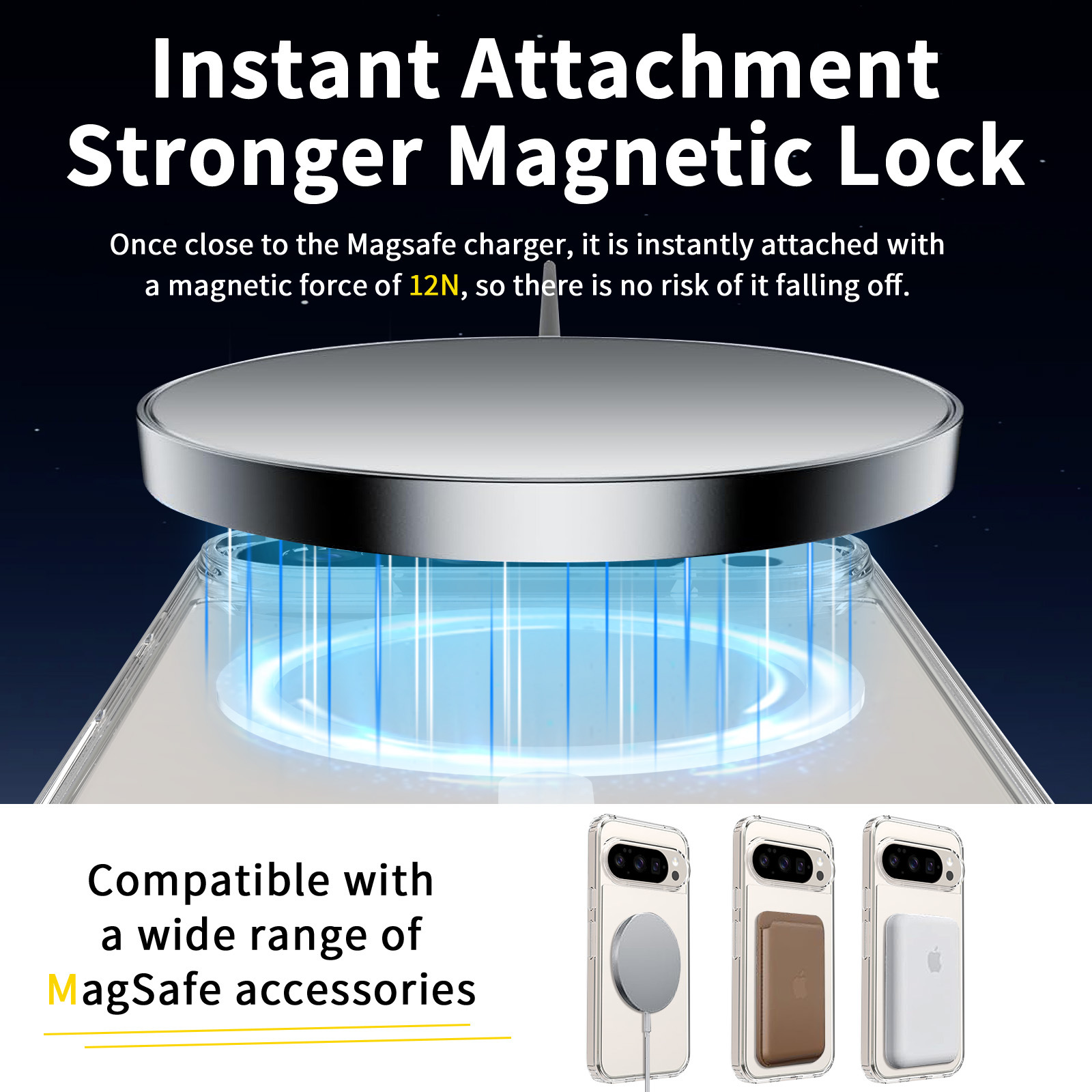 Aplicable a Google pixel10 pro funda para teléfono móvil anticaída magnética pixel10 funda para teléfono móvil con bolsa de aire incorporada dos en uno