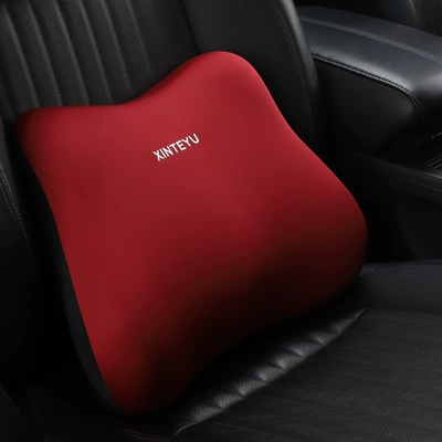 Headrest — Lumbar Support Car Driving Headrest - burgundy-waist-pillow