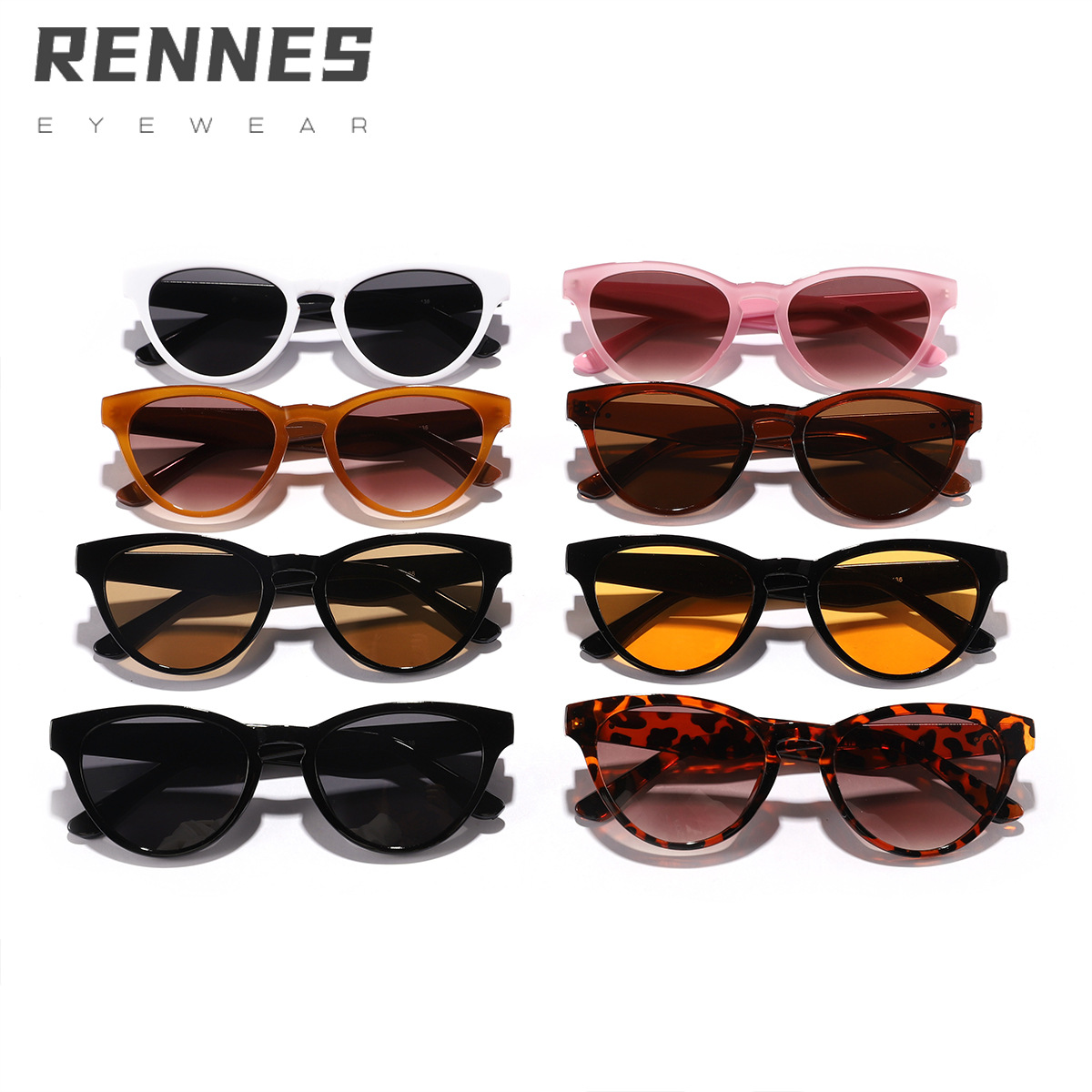 Nuevas gafas de sol pequeñas con ojos de gato retro al por mayor transfronterizas