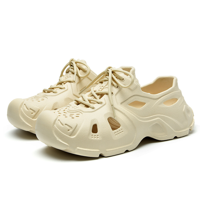 Zapatos de agujero de correa de coco para hombres y mujeres en verano, sandalias de mierda para hombres, zapatos de playa grandes