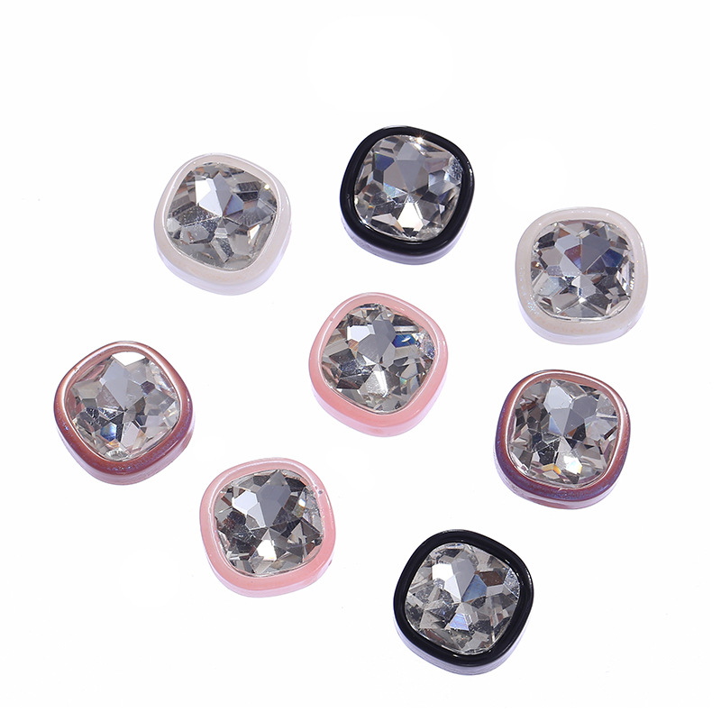 Square diamond ornaments handmade DIY mobile phone bag accessories wholesale AB glue resin accessories