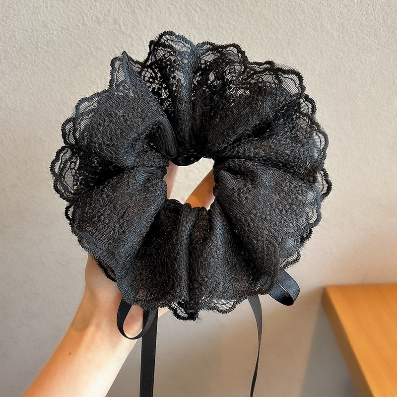 Primavera y verano coreanos, anillo de cabello de intestino grueso, nuevo tipo de cabello de cabello de cola de caballo, flor de bosque, cabello de sensación superior, adornos de cabello para mujeres