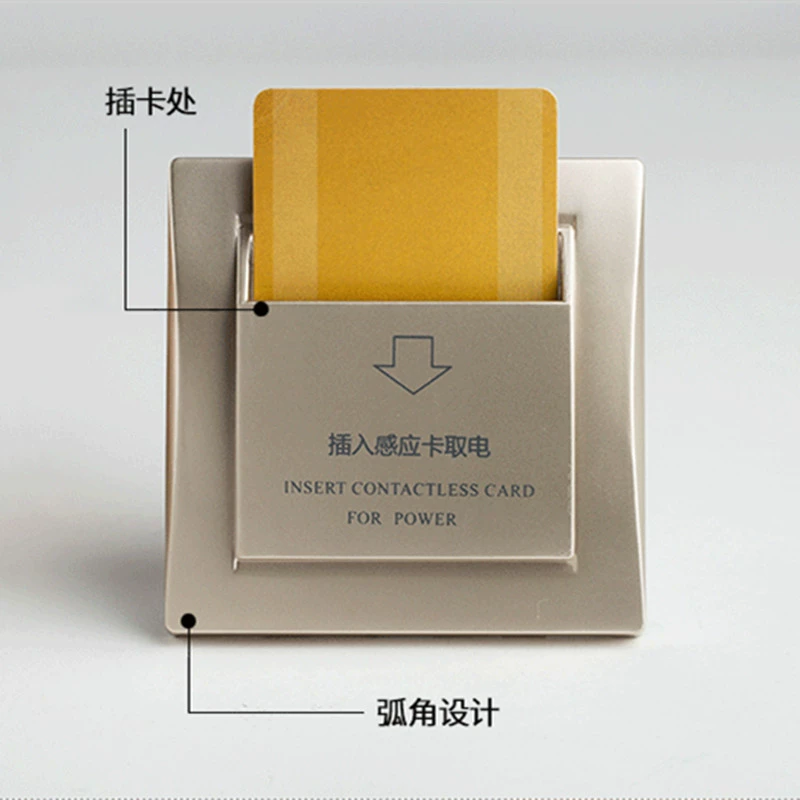 Вставка магнитной карты гостиницы панели умного переключателя карты индукции вставляемая электрическая пластиковая сила-принимая тип раковину 86 электрического прибора