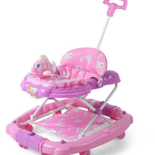 Baolubao 6220SYT Andador de bebé multi-funcional anti-Flip bebé empuje de la mano puede sentarse con pie pad varilla de empuje