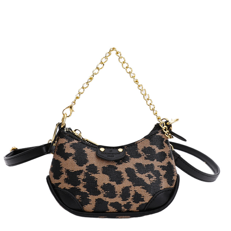 Bolsas de niños de comercio exterior transfronterizo exquisita mini moda leopardo bolsas de mano para bebés cadenas extranjeras bolsas de bolsas de bolsas para niños y niñas
