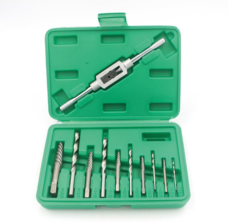 11件套家用组合五金工具盒装螺丝取出器 现货批发断丝取出器