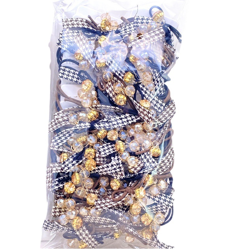 Cintas de tarjeta perlas flores anillo de pelo corbata corbata corbata sin costura 2 yuan joyas de cabeza supermercados