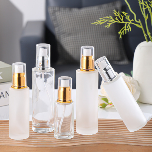 Frosted lotion bottle, press bottle, spray bottle, transparent lotion bottle, empty bottle, high-end cosmetic bottle, sub-bottling wholesale