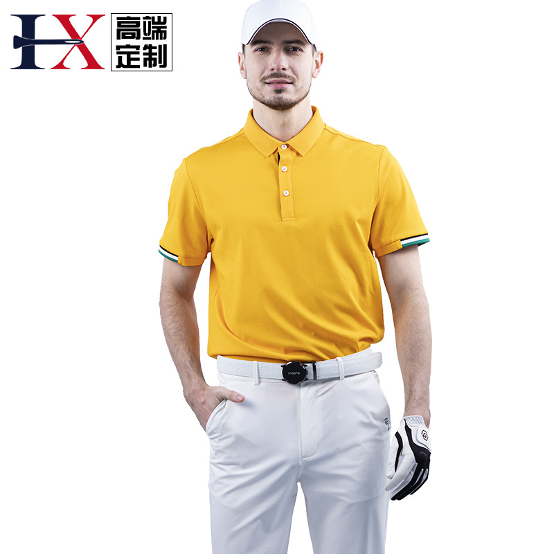 Hx Hanxiong Angel Casual Sportswear Golf Clothing Custom-Made Summer and Korean Business Polo Shirt Men's Half-Sleeve