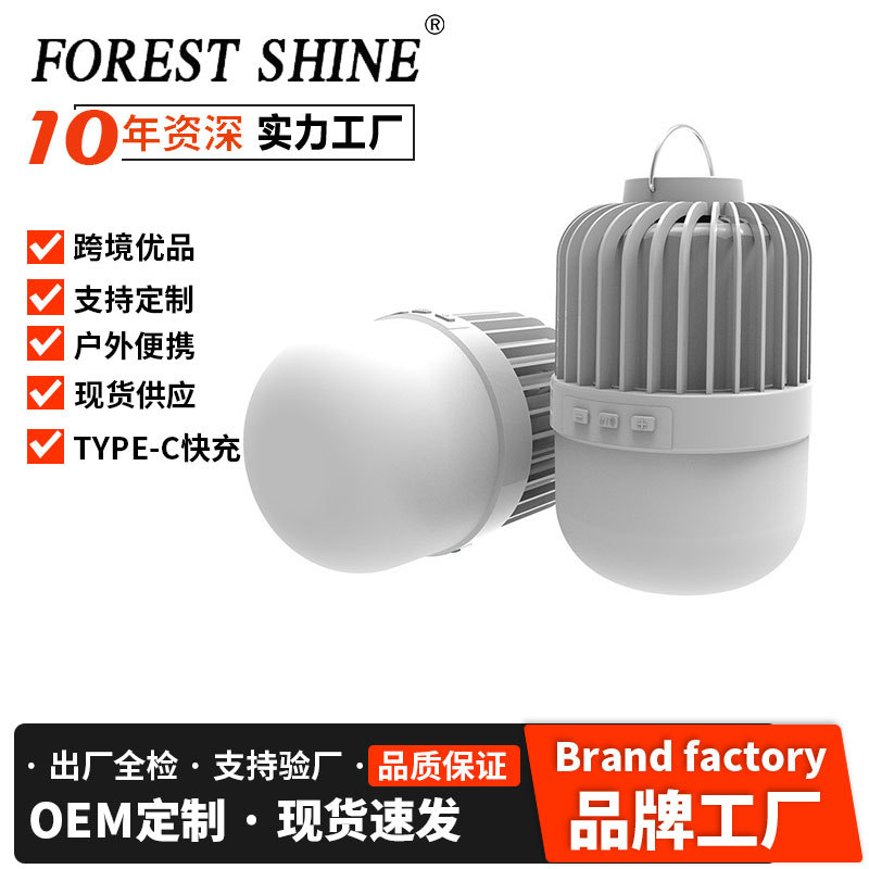Transfronterizo LED al aire libre camping corte de energía luz de emergencia de carga bombilla Bluetooth bombilla de audio puesto de luz mercado de la noche Luz