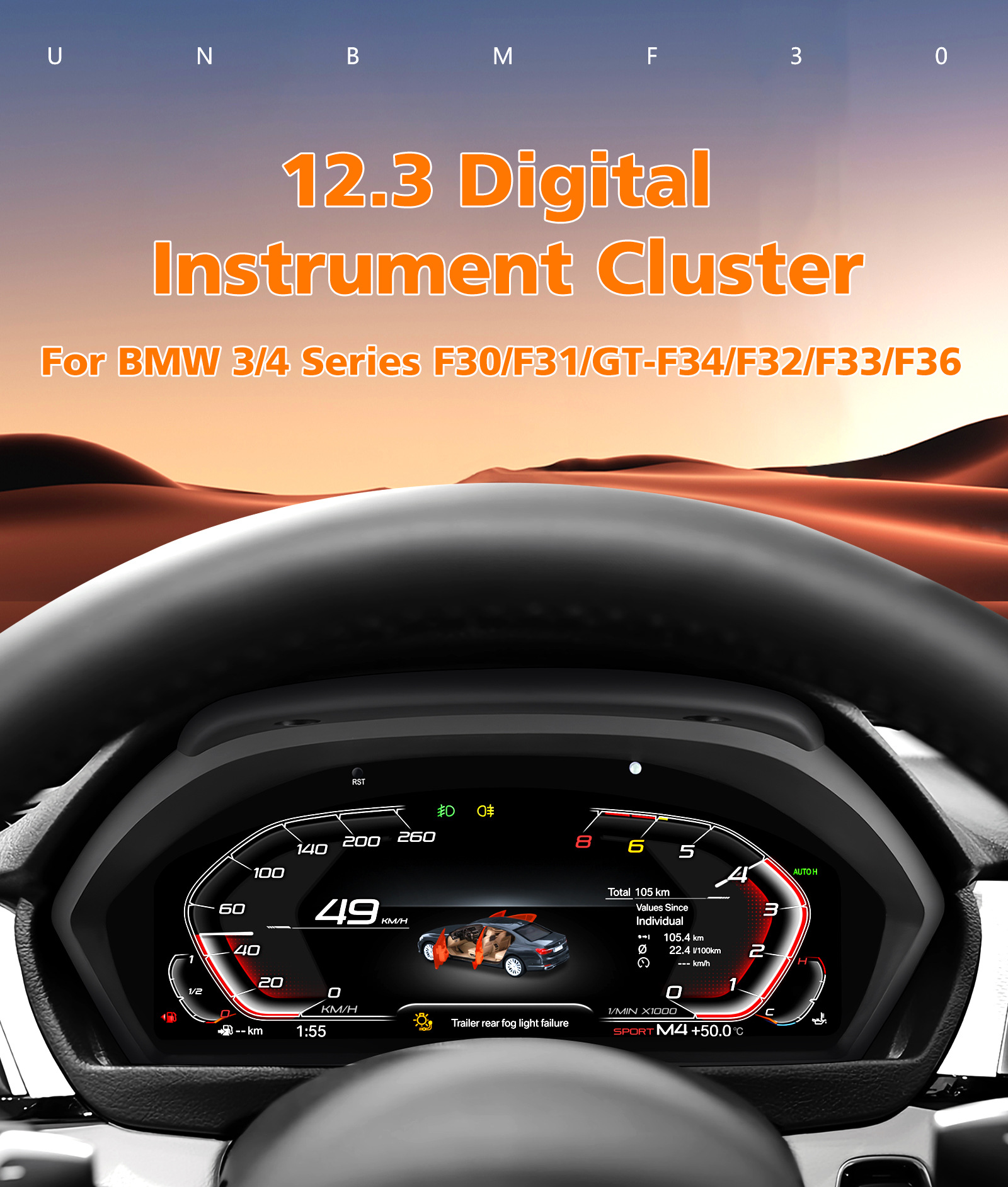 Suitable for Bmw 3 Series Gt F34 F30 F31 F36 F33 F32 Modified New Full Lcd Instrument Panel