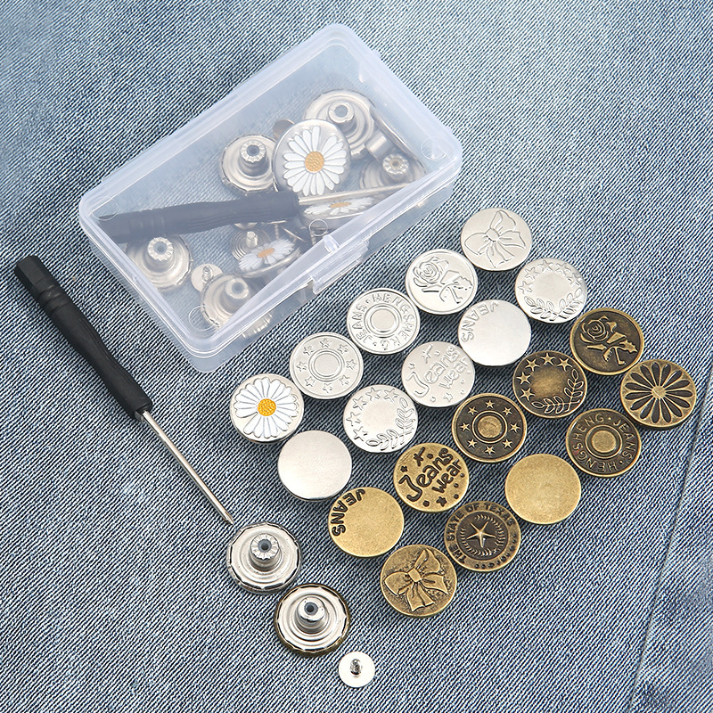 Tight Waist Button Nail-free Detachable Jeans Button Waist Large Change Small Adjusting Metal Button Waist Tight Artifact Tight Waist Button Nail-free Detachable Jeans Button Waist Large Change Small Adjusting Metal Button Waist Tight Artifact