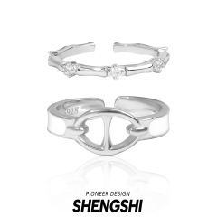 小眾滴膠豬鼻子戒指女ins韓國氣質歐美活口可調節細圈冷淡風指環