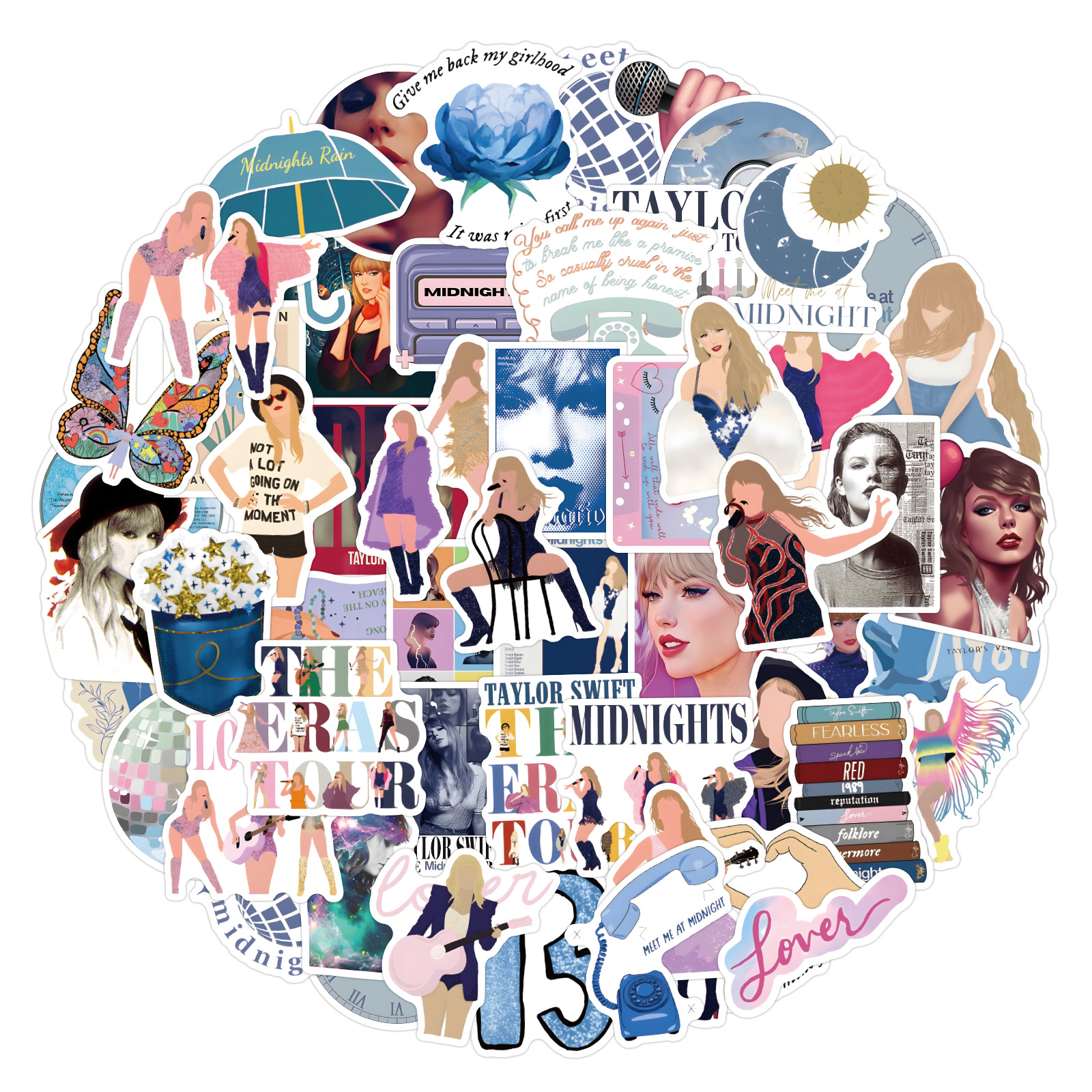 50/100 hojas cantante Taylor Swift etiqueta engomada del moho equipaje pegatina ordenador