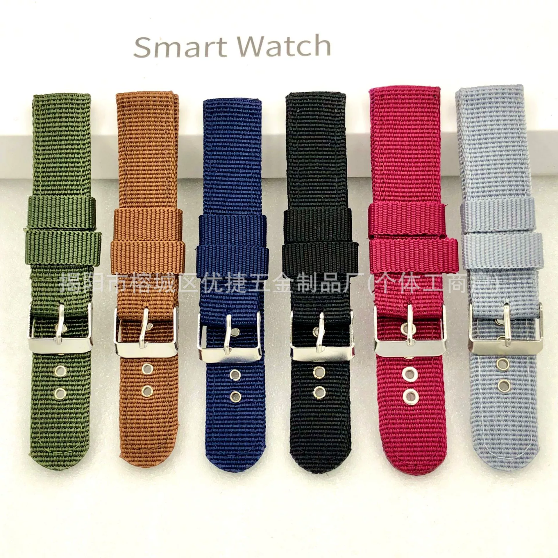 Оптовая продажа фабрики нейлон ремешок на открытом воздухе спортивный холст водонепроницаемый ремешок для часов 14 16 18 20 22 24 Спот