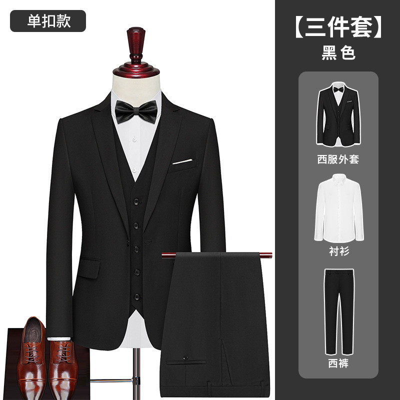 Suit Suit Men's Large Size Professional Cross-Border Foreign Trade Groomsman Suit Work Group Suit Business Summer Formal Suit