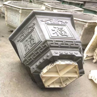 Flower Pot Mold Pot Cement Mold Hexagonal Plastic Model to Make Flower Pot Grinding Tool Homemade Bonsai Concrete Grinding Tool