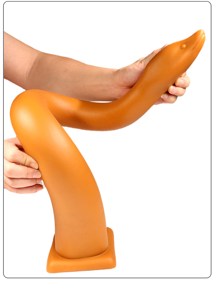 Silicone Anal Plug with Suction Cup, Gold, Special-Shaped Beaded Design — detail image 23