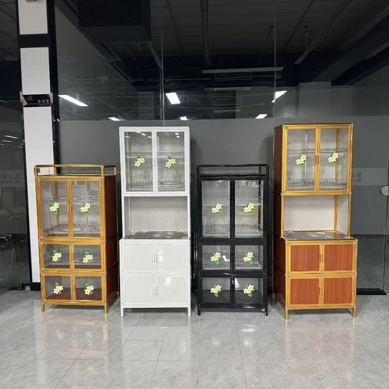 Fábrica de Foshan Tacos de aleación de aluminio armario de cocina armario de almacenamiento armario de comedor armario de almacenamiento armario de té cubiertos