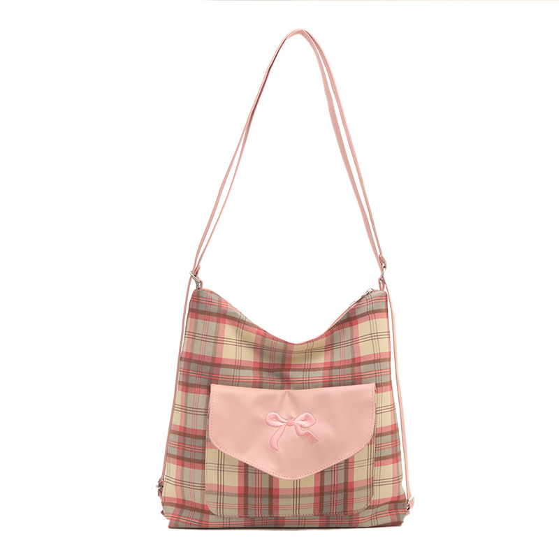 Bolsa coreana con rayas de contraste para mujeres 2024 verano nueva moda universitaria arco bolso de hombro sensación de alto nivel