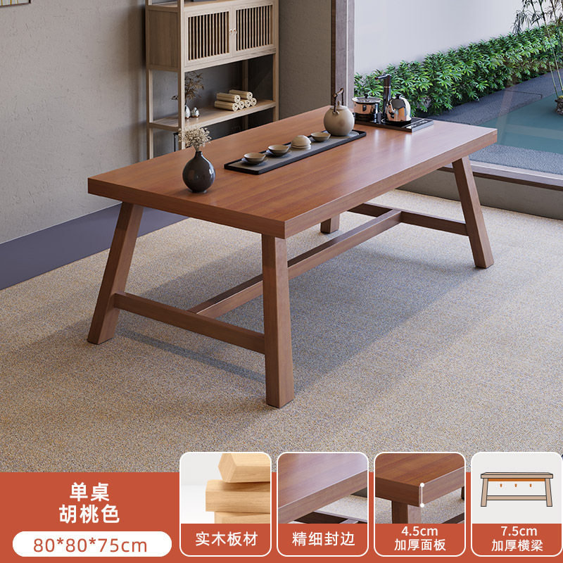 Mesa de té de madera maciza Juego de sillas Mesa en una Mesa de té de cinco sillas Mesa de té 2024 Nuevo apartamento pequeño Balcón Mesa de negociación Mesa de té