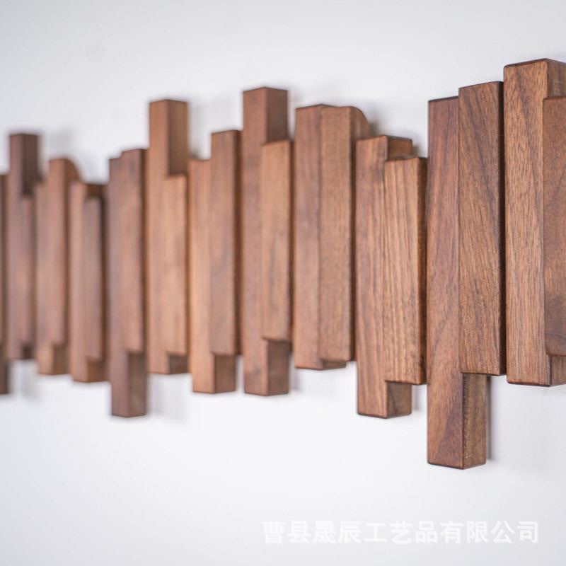 Rack de almacenamiento de pared de madera de estilo americano bolsa de entrada estante de almacenamiento de llaves guardarropa colgador sin golpes