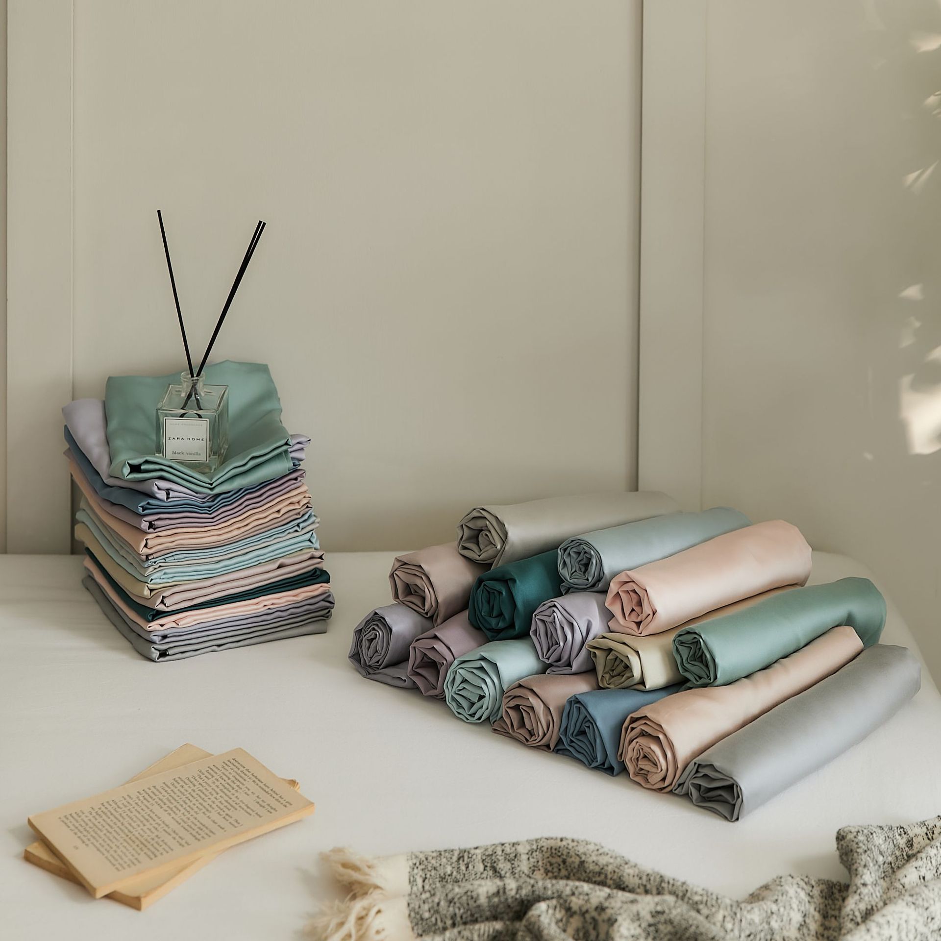 Summer Cool Tencel Duvet Cover Solid Colour Bedding Set_voghion.com