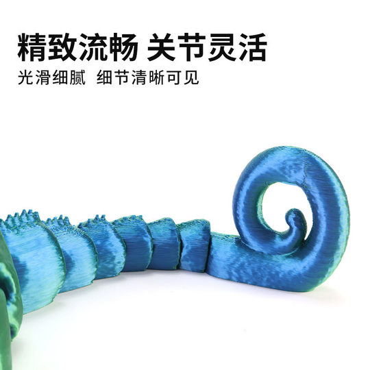 Cross-border Explosions TEMU 3D Printing Dragon Chameleon Whole Body Joint Movable Simulation Pet Lizard Model Play