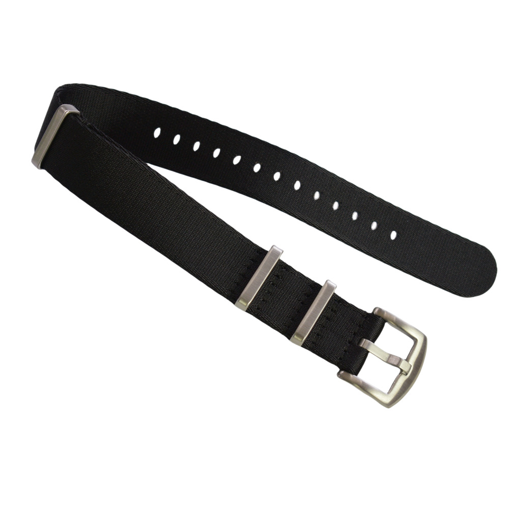 Correa de reloj de nailon NATO al por mayor en stock, correa de reloj de nailon tejida de 20/22 mm compatible con relojes.