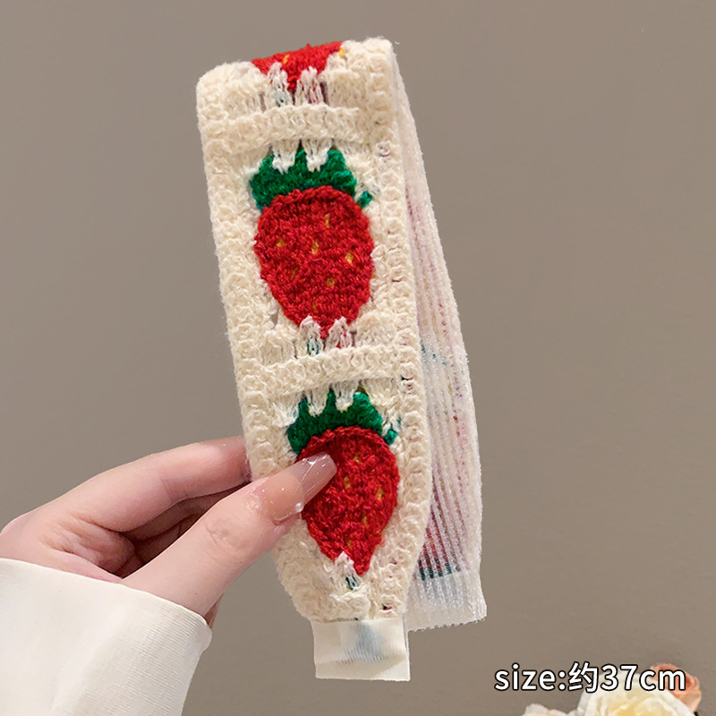 Retro francés velcro de punto para niños 2025 nuevo acabado de cabello de artefacto de la banda de cabello de niña dulce correa de cabello