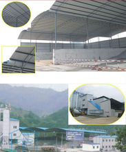 成都钢结构雨棚 工地料仓彩钢棚 拌合站雨棚 彩钢大棚