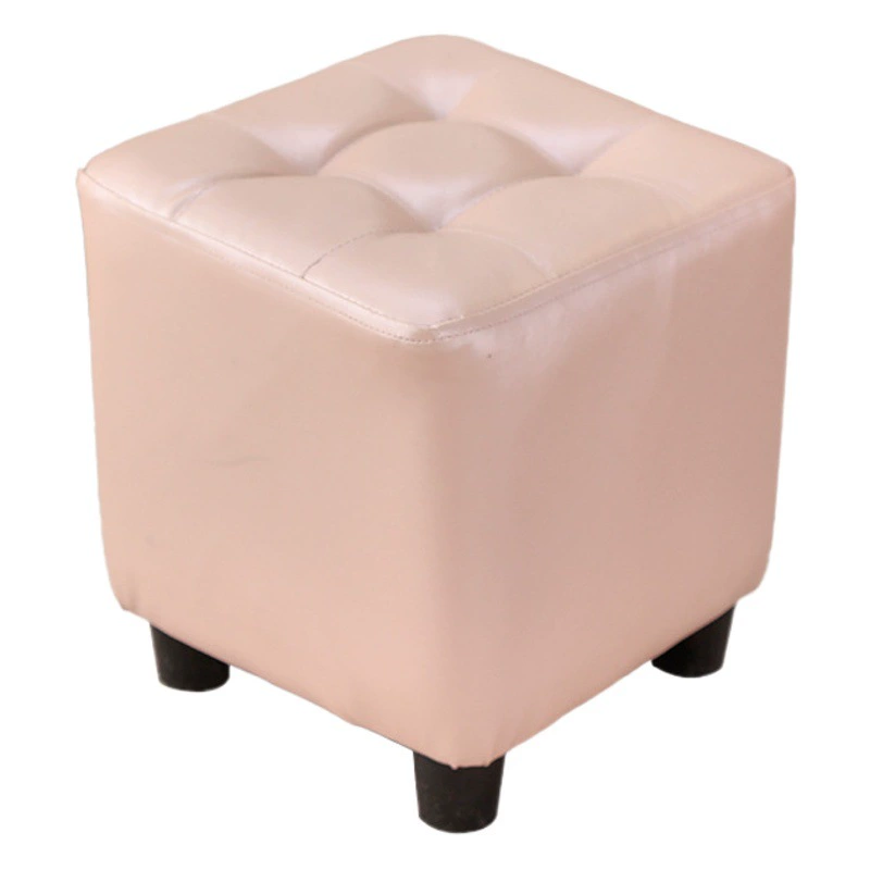 Маленький низкий табурет Маленький табурет Бытовой кожаный стул Модный квадратный табурет Пирс Гостиная Диван-табурет Пирс Креативная маленькая скамья