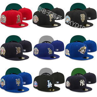 Foreign Trade Mlb Baseball Cap New Flat Brim Hat American Sports League Closed Hat Fashion Size Hat Flat Brim Hat Nf