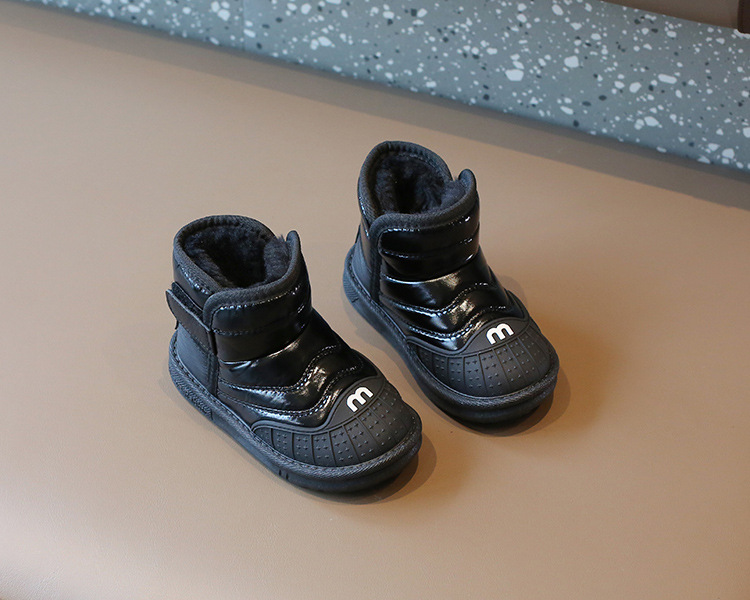 Children's Snowy Boots 2023 Winter Girls' Cotton Boots Warm and Waterproof Boys' Short Boots with Plush and Thickened_voghion.com