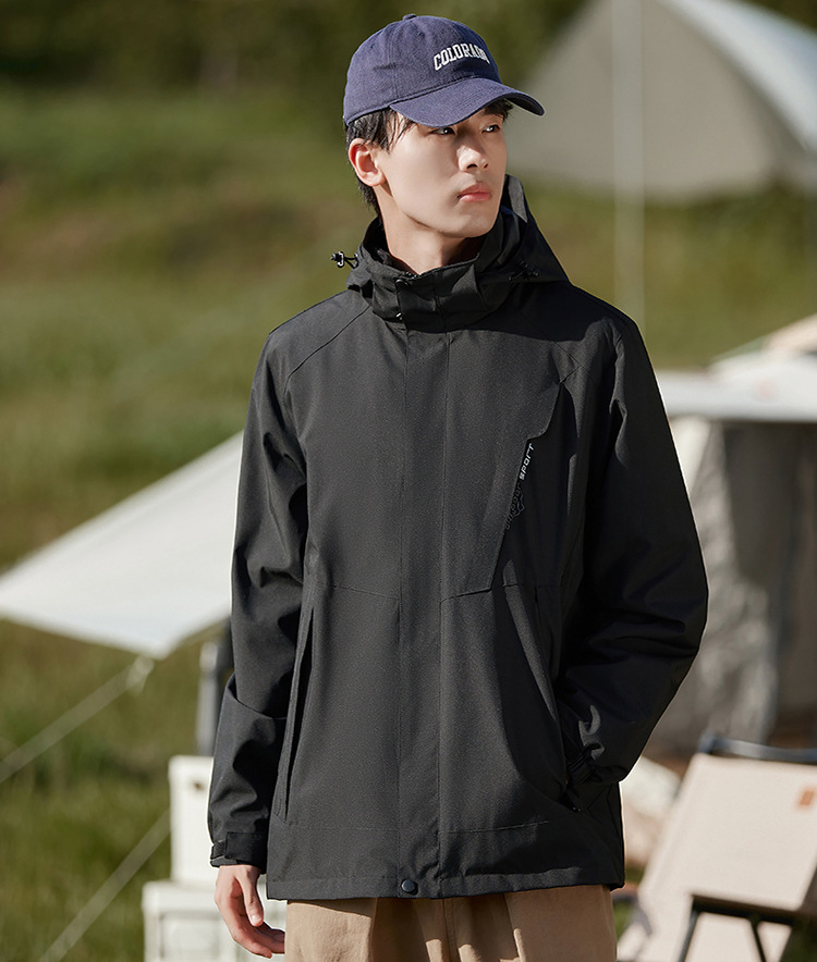 Nuevo abrigo impermeable a prueba de viento transfronterizo chaqueta interior con capuz para hombres herramientas de ropa de asalto al aire libre para mujeres