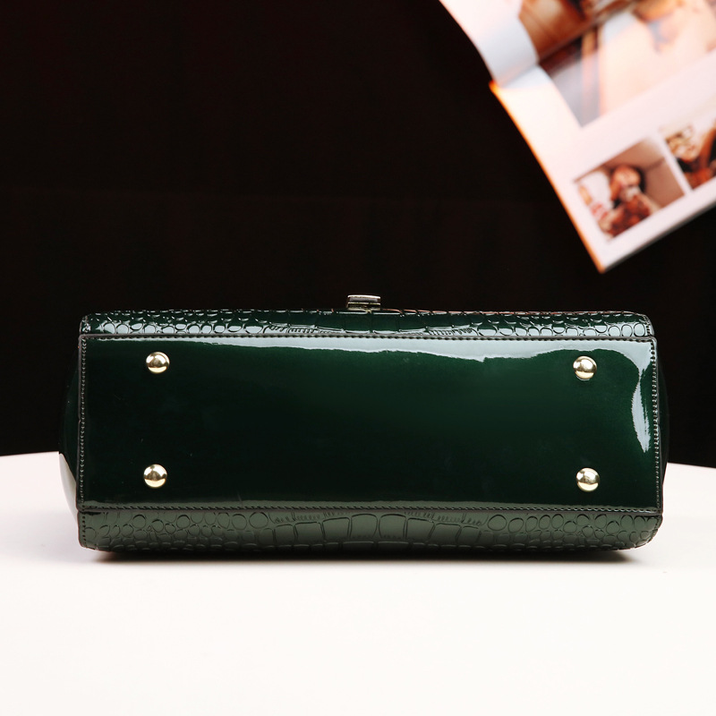 Nuova borsa da donna in pelle lucida, borsa a tracolla, borsa a tracolla con stampa nobile, borsa a tracolla alla moda, borsa da mamma, multiscomparto_voghion.com