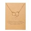 Retro necklace, chain with butterfly, cards, European style, simple and elegant design