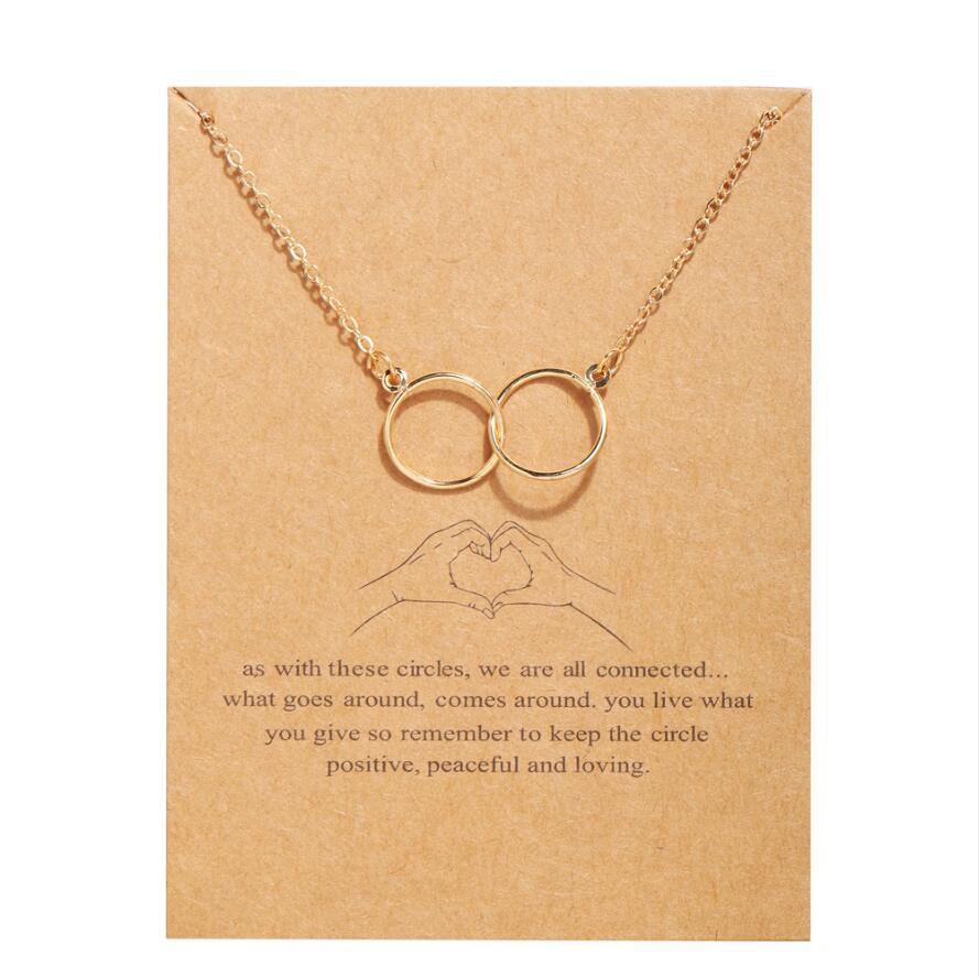 retro circle butterfly pendent thin chain necklace